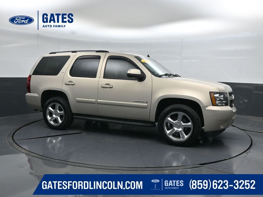 2007 Chevrolet Tahoe LTZ in Gold Mist Metallic — front three-quarter view