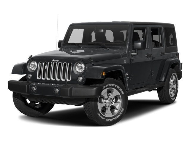 2017 Jeep Wrangler Unlimited Sahara in Granite Crystal Metallic Clearcoat — front three-quarter view