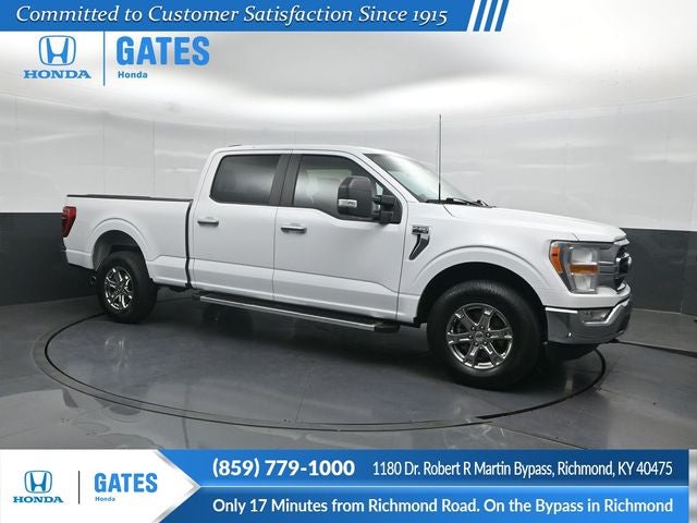 2023 Ford F-150 XLT in Oxford White — front three-quarter view