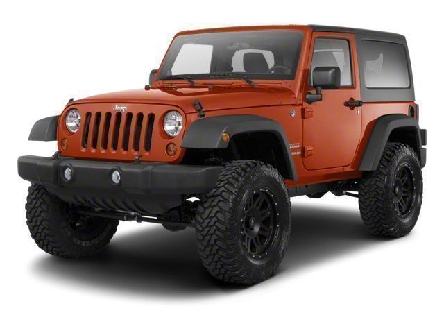 2010 Jeep Wrangler Sport in Mango Tango — front three-quarter view