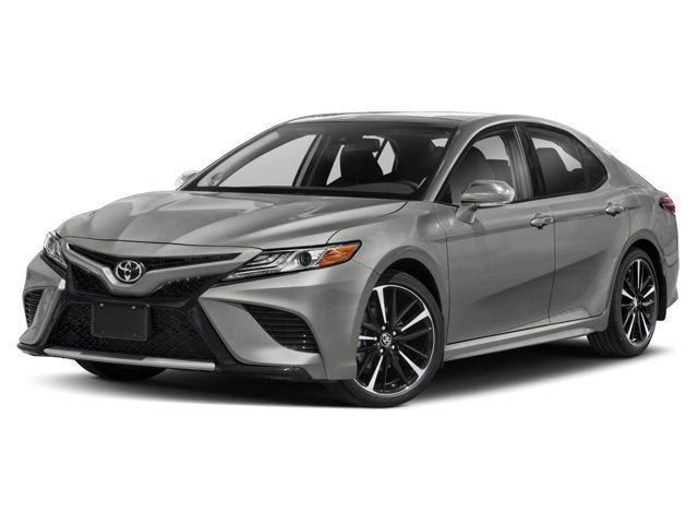 2019 Toyota Camry LE in Celestial Silver Metallic — front three-quarter view