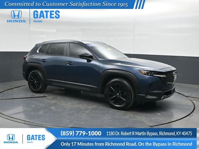 2024 Mazda Mazda CX-50 2.5 S Preferred Package in Ingot Blue Metallic — front three-quarter view