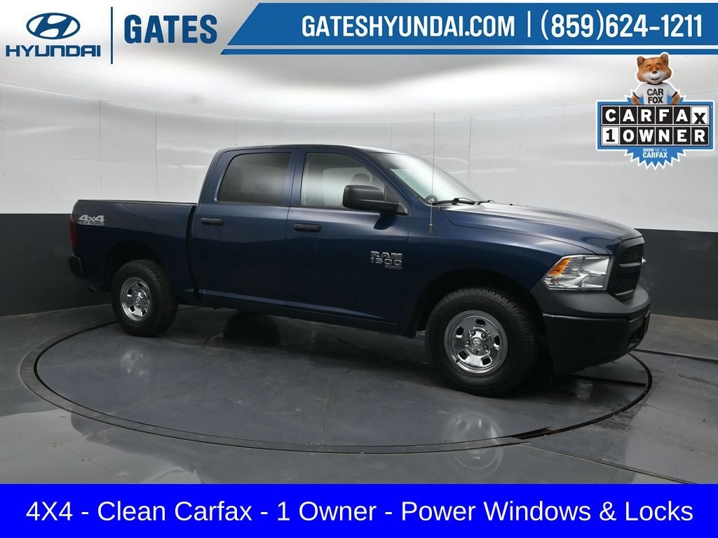 2019 RAM 1500 Classic Tradesman in Patriot Blue Pearlcoat — front three-quarter view
