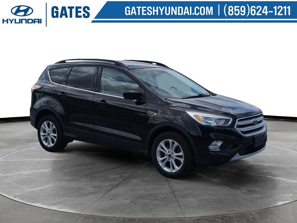 2018 Ford Escape SE in Shadow Black — front three-quarter view