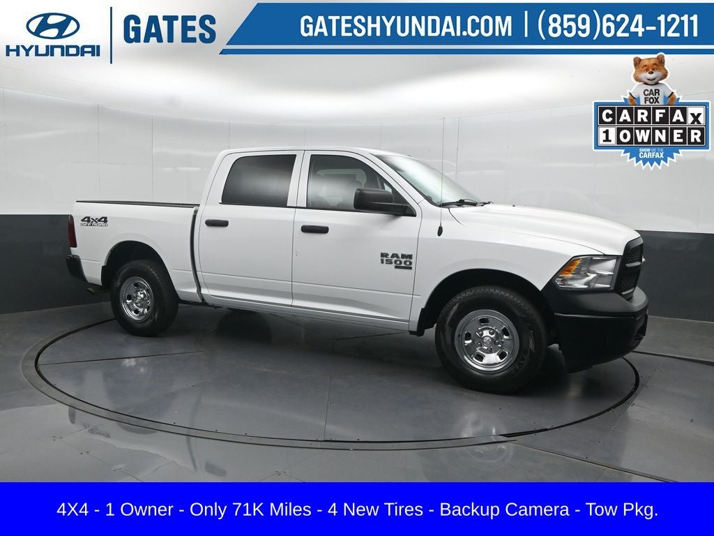 2019 RAM 1500 Classic Tradesman in Bright White Clearcoat — front three-quarter view