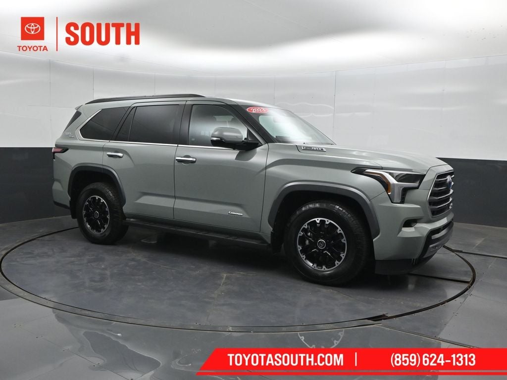 2023 Toyota Sequoia Limited in Lunar — front three-quarter view