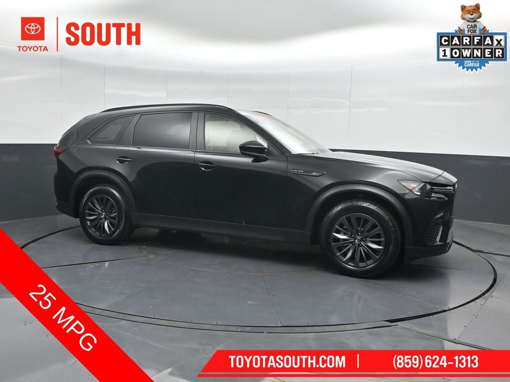 2025 Mazda Mazda CX-70 3.3 Turbo Preferred in Jet Black Mica — front three-quarter view