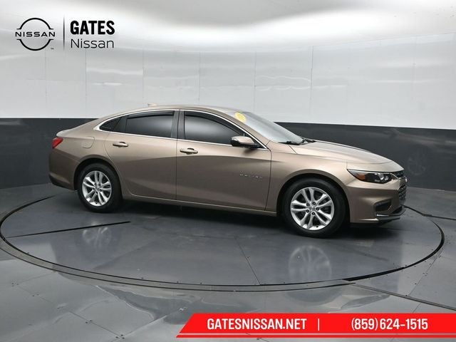 2018 Chevrolet Malibu LT in Sandy Ridge Metallic — front three-quarter view