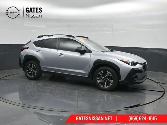 2024 Subaru Crosstrek Premium in Ice Silver Metallic — front three-quarter view