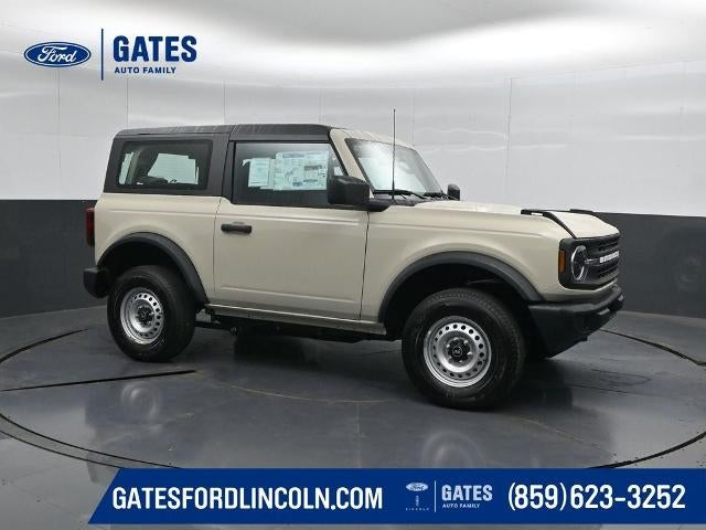 2026 Ford Bronco Base in Desert Sand — front three-quarter view