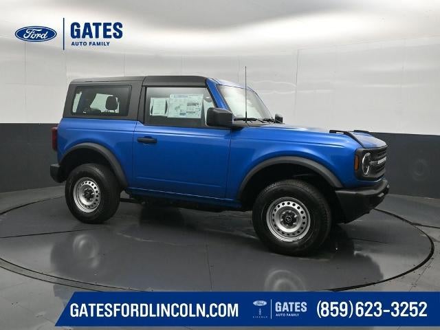 2026 Ford Bronco Base in Velocity Blue Metallic — front three-quarter view