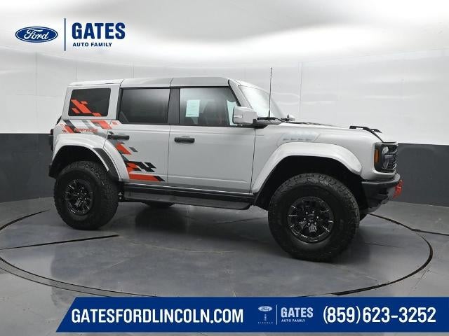 2026 Ford Bronco Raptor in Avalanche Gray — front three-quarter view