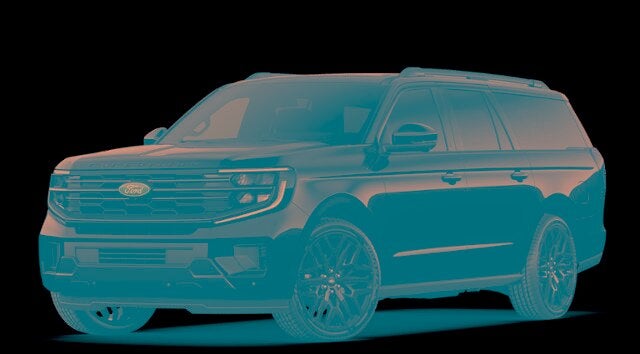2027 Ford Expedition Max Platinum in Agate Black Metallic — front three-quarter view