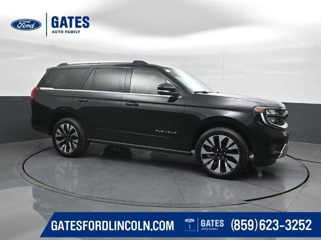 2026 Ford Expedition Platinum in Agate Black Metallic — front three-quarter view