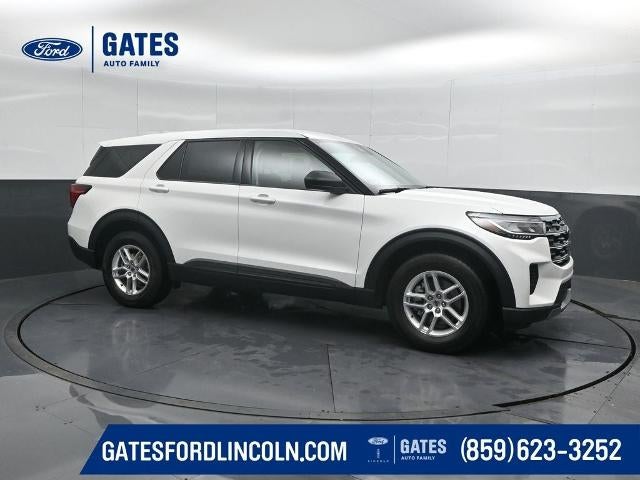 2026 Ford Explorer Active in Star White Metallic Tri-Coat — front three-quarter view