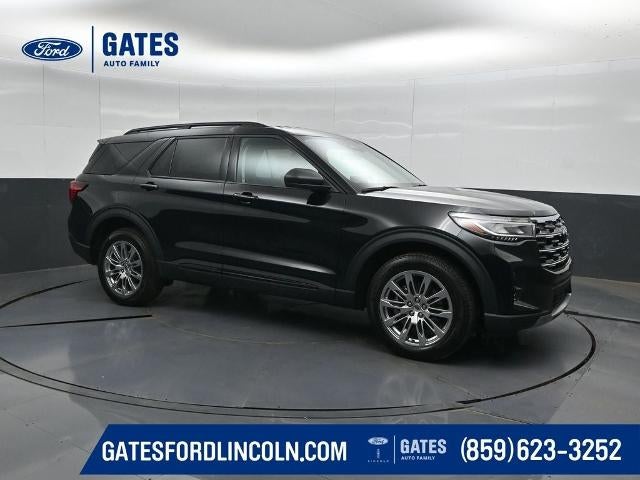 2026 Ford Explorer Active in Agate Black Metallic — front three-quarter view