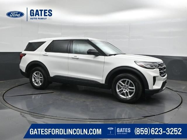 2026 Ford Explorer Active in Star White Metallic Tri-Coat — front three-quarter view