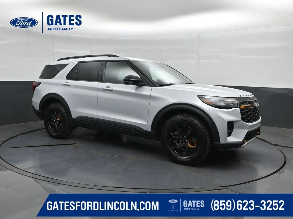 2026 Ford Explorer Tremor in Space White Metallic — front three-quarter view