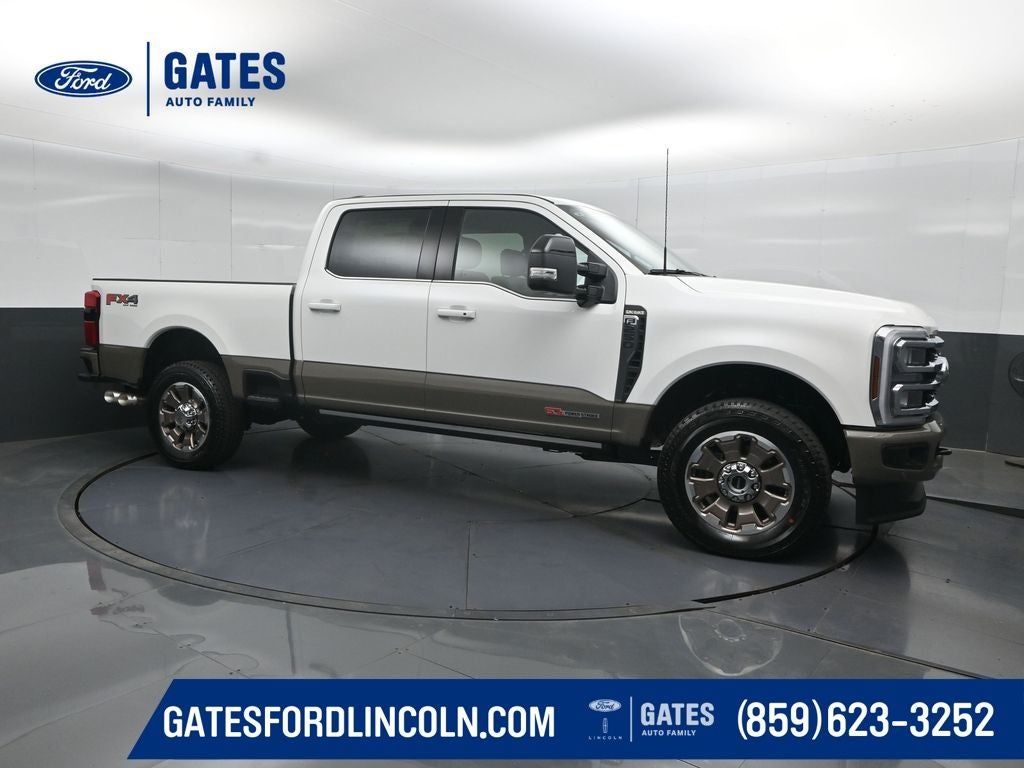 2026 Ford F-250SD King Ranch in Star White Metallic Tri-Coat — front three-quarter view