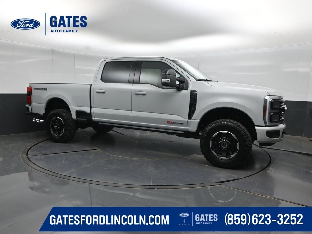 2026 Ford F-350SD Platinum in Avalanche — front three-quarter view