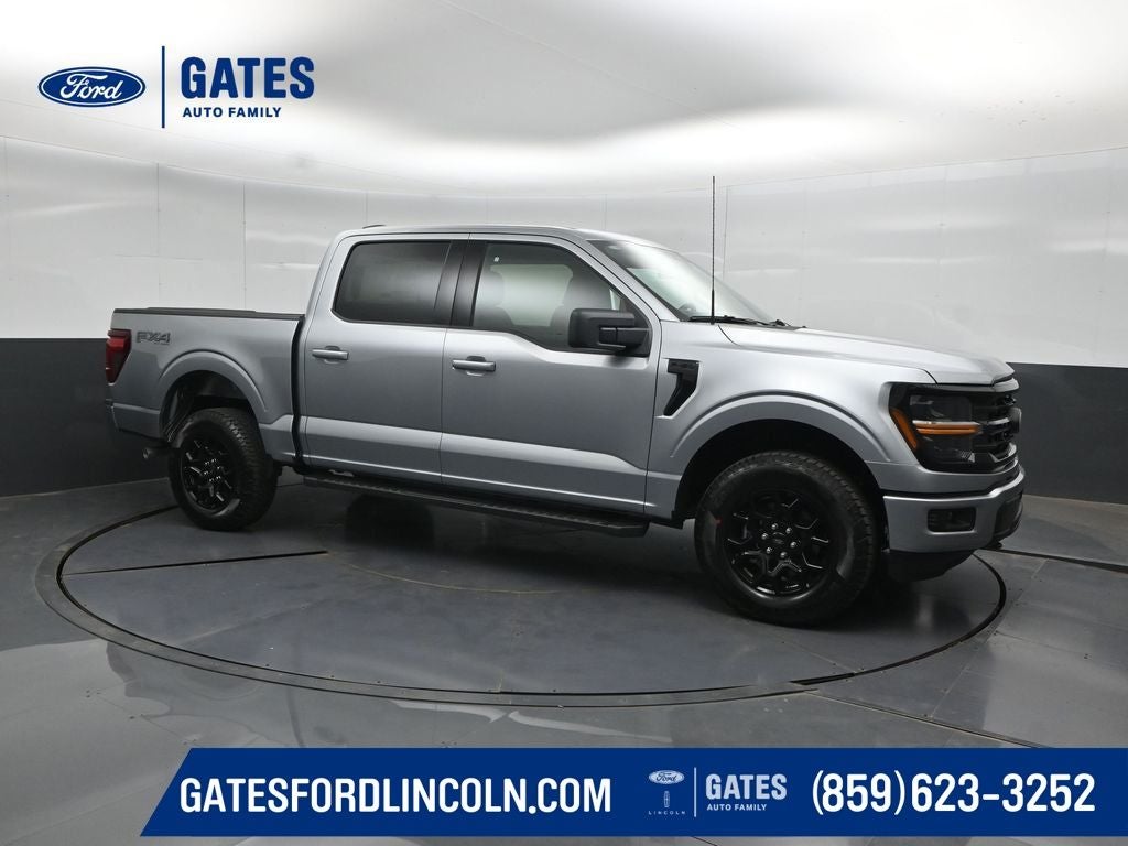 2026 Ford F-150 XLT in Iconic Silver Metallic — front three-quarter view